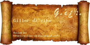 Giller Őzike névjegykártya